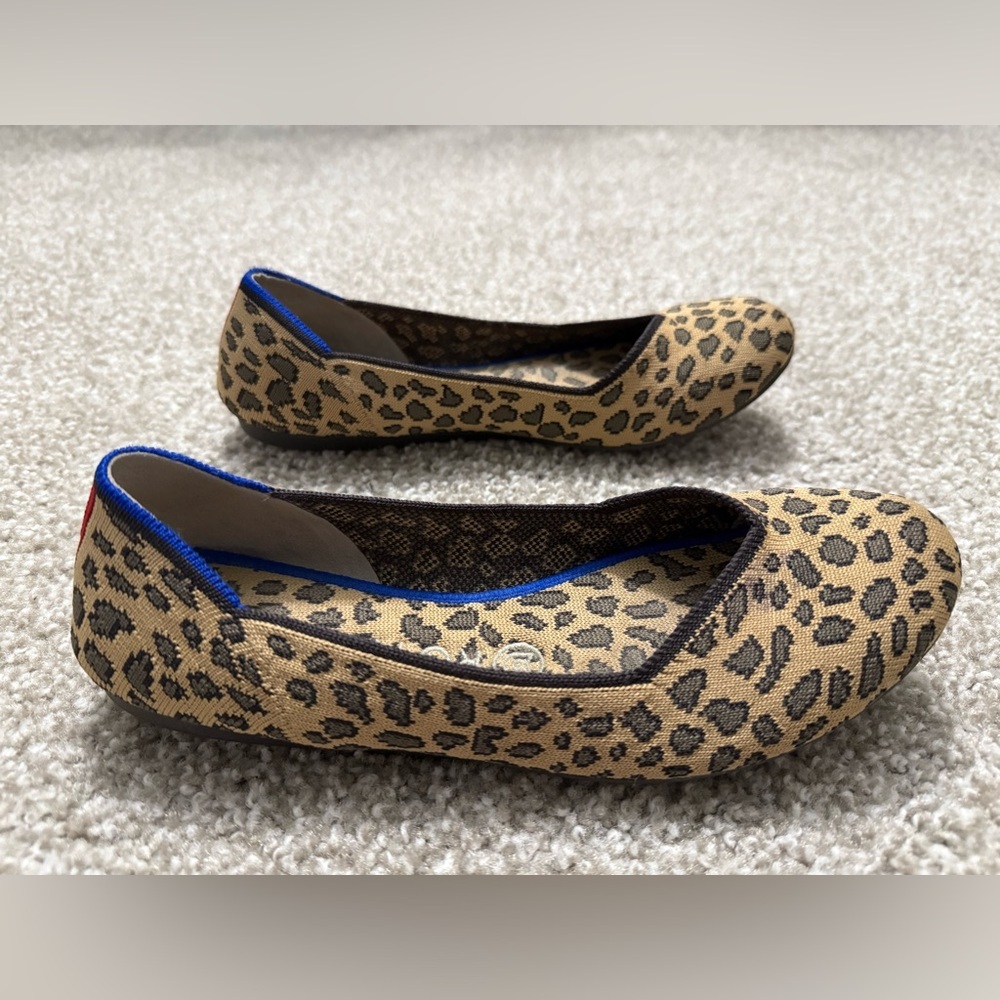 Rothy's "The Flat" ballet flat leopard/animal print RETIRED PRINT - Picture 3 of 6